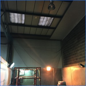 Pigeon netting was installed acroos the whole unit