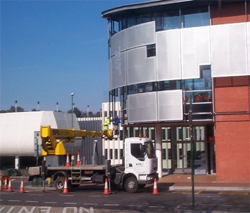 Pigeon proofing at Bournemouth Library. 