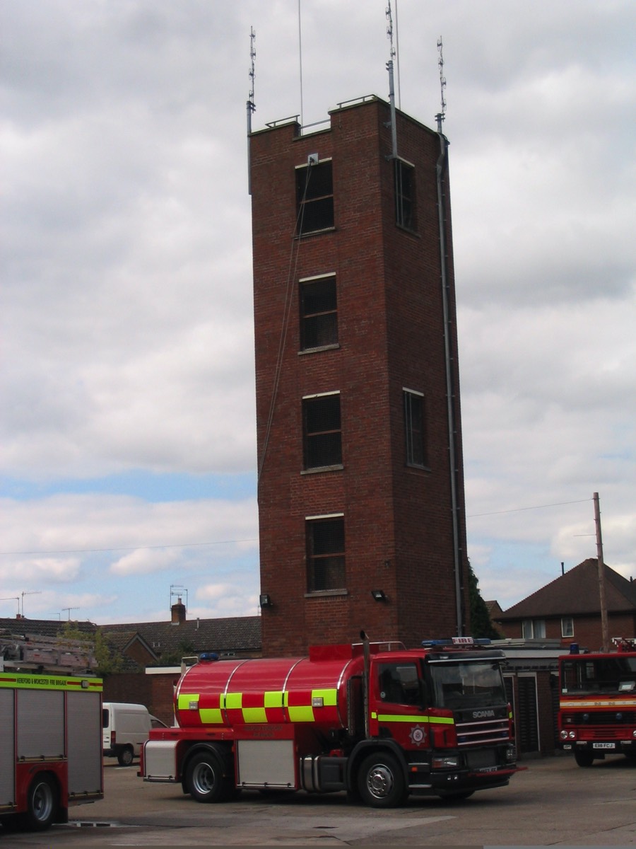 Pigeons had been nesting in this fire drill tower in Evesham. 
