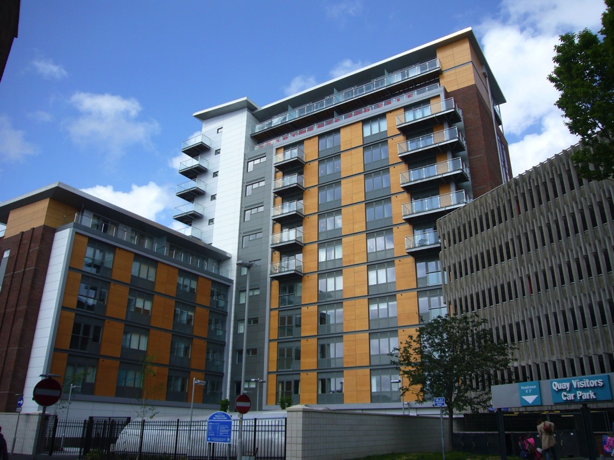 Orchard Plaza, Poole - Bird Management Solutions installed a post and wire system to prevent Pigeons perching on this new development. 