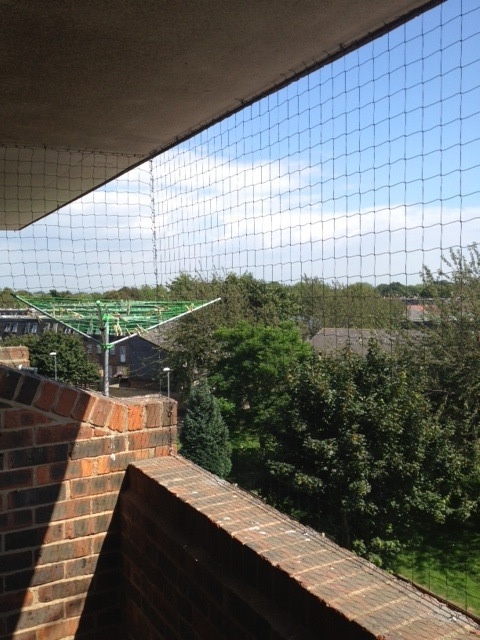 Balcony netting at the site in Portsmouth. 