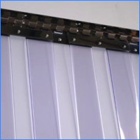 Installation of PVC curtain strip doors